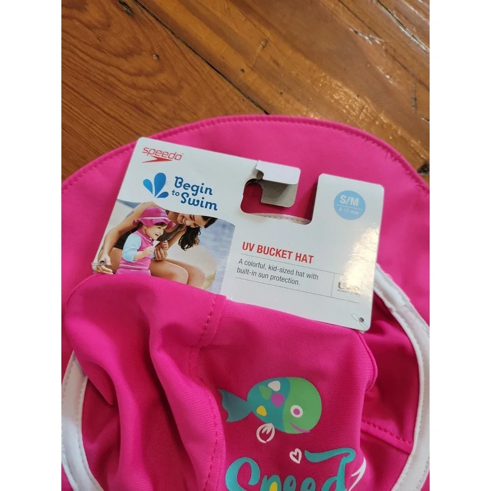Speedo UV Bucket Hat S/M Bright Pink Beach Kid Sized 6 to 12 Months Beach